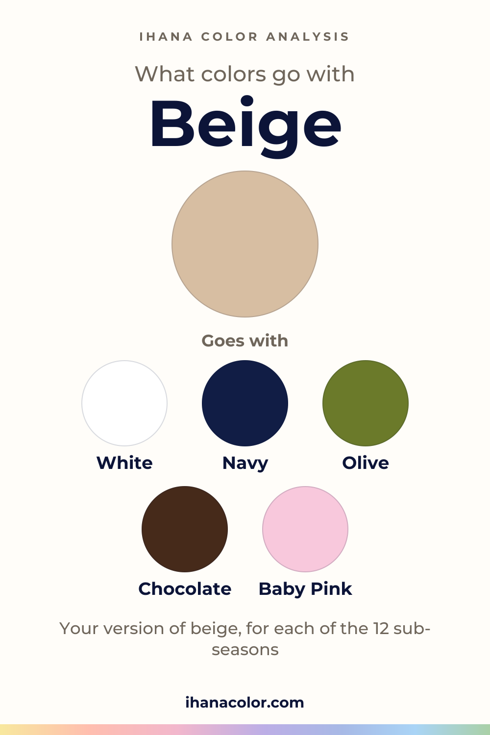 What colors go with beige: the color and five partners