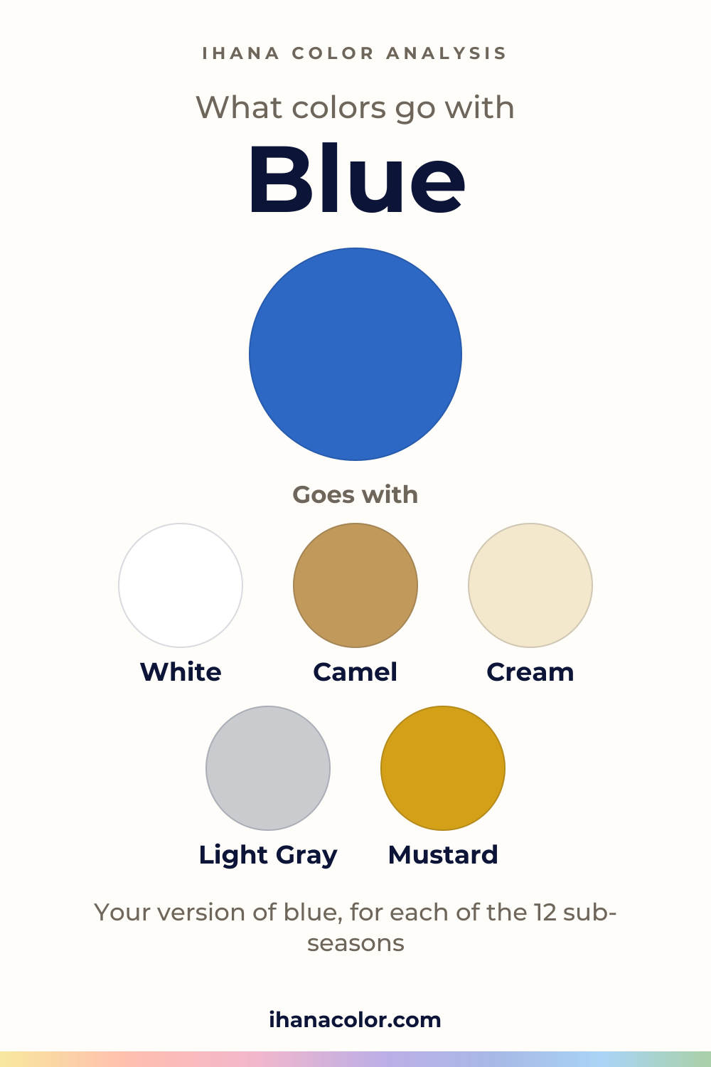 What colors go with blue: the color and five partners