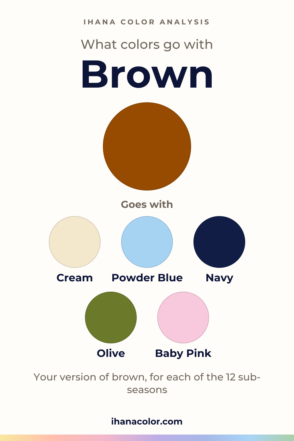 What colors go with brown: the color and five partners