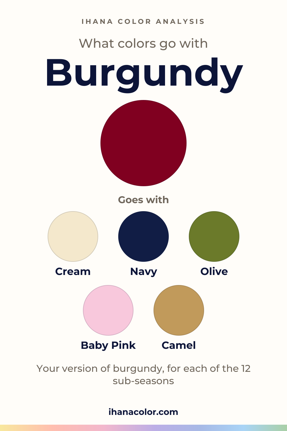 What colors go with burgundy: the color and five partners