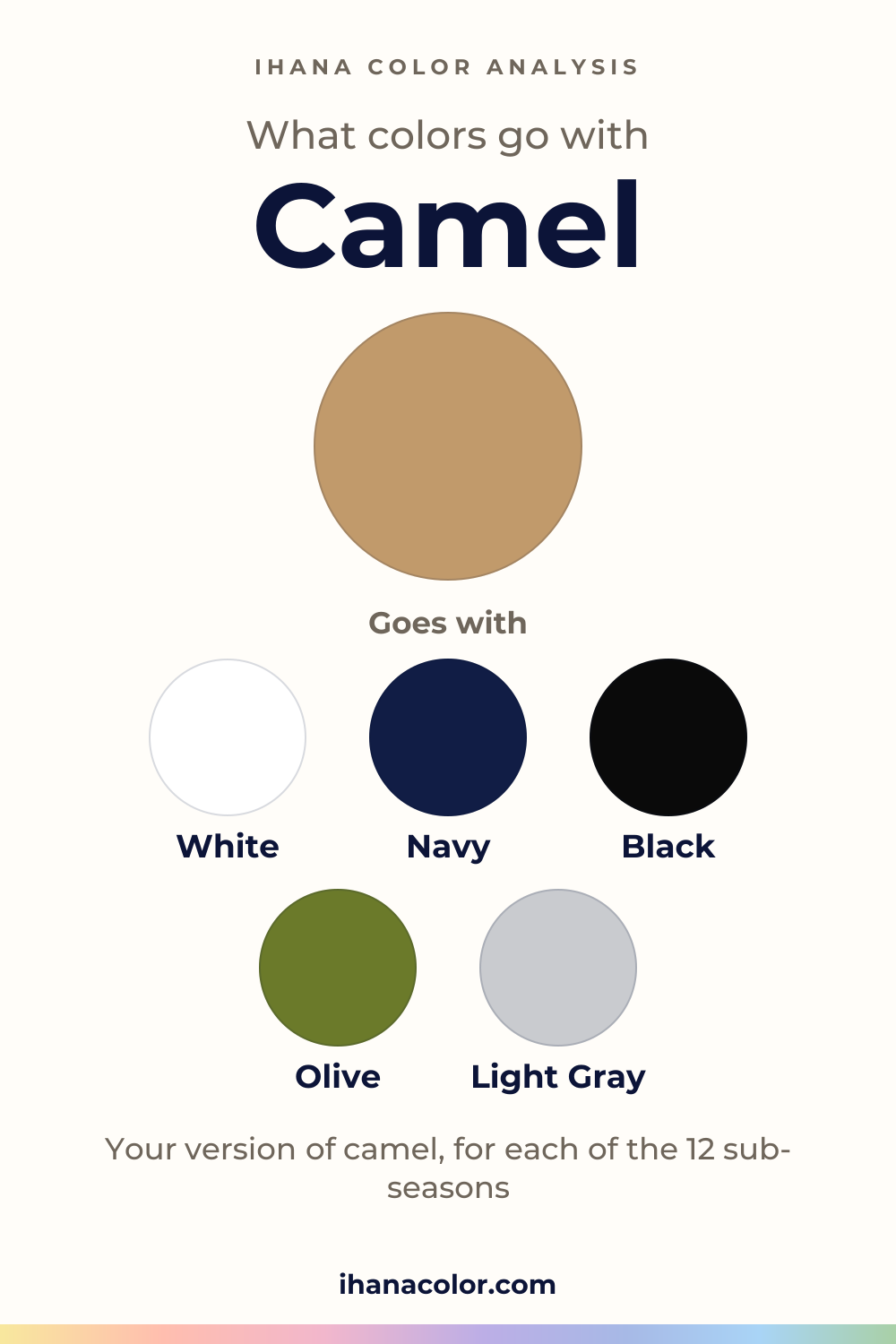 What colors go with camel: the color and five partners