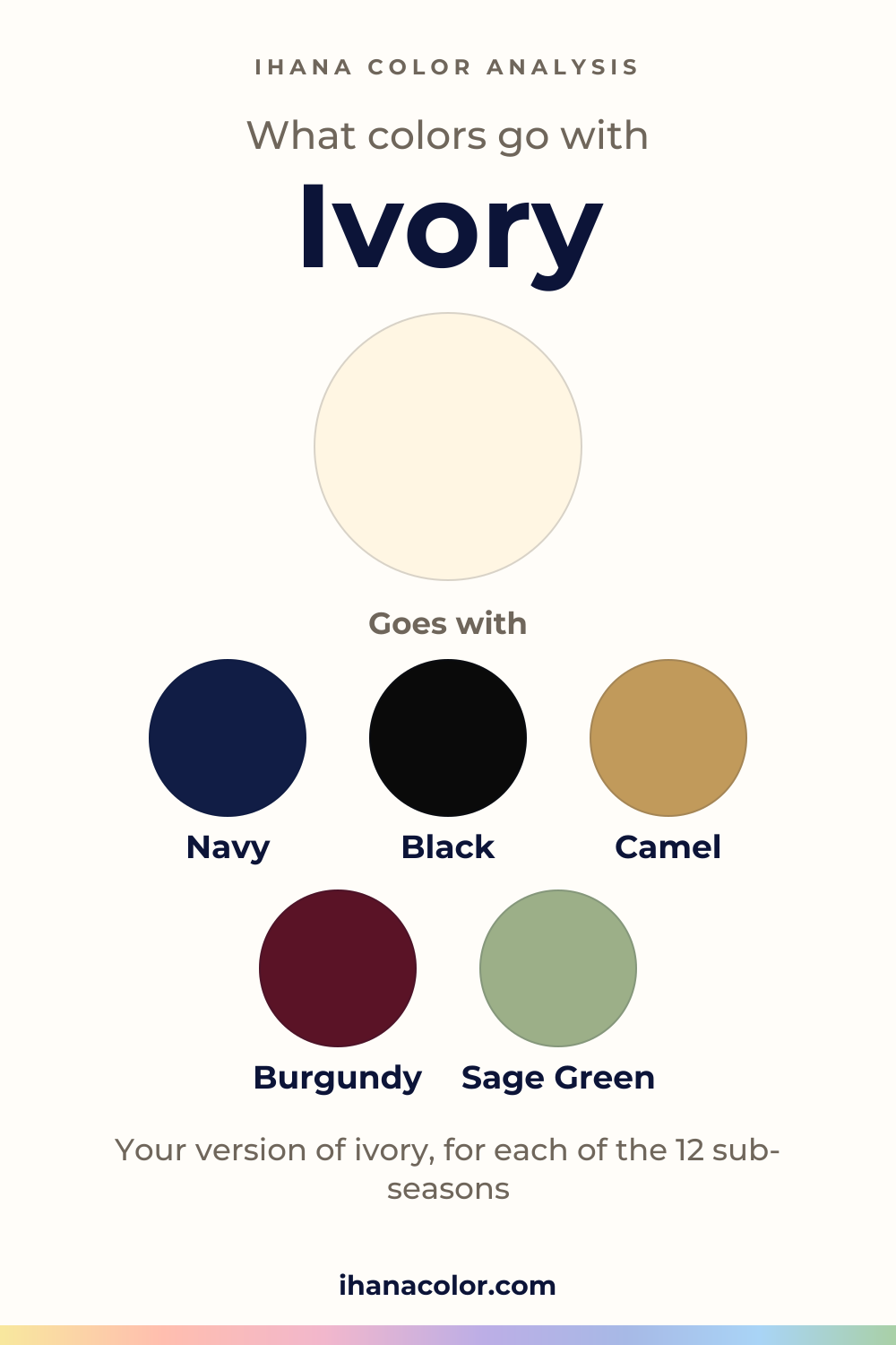 What colors go with ivory: the color and five partners