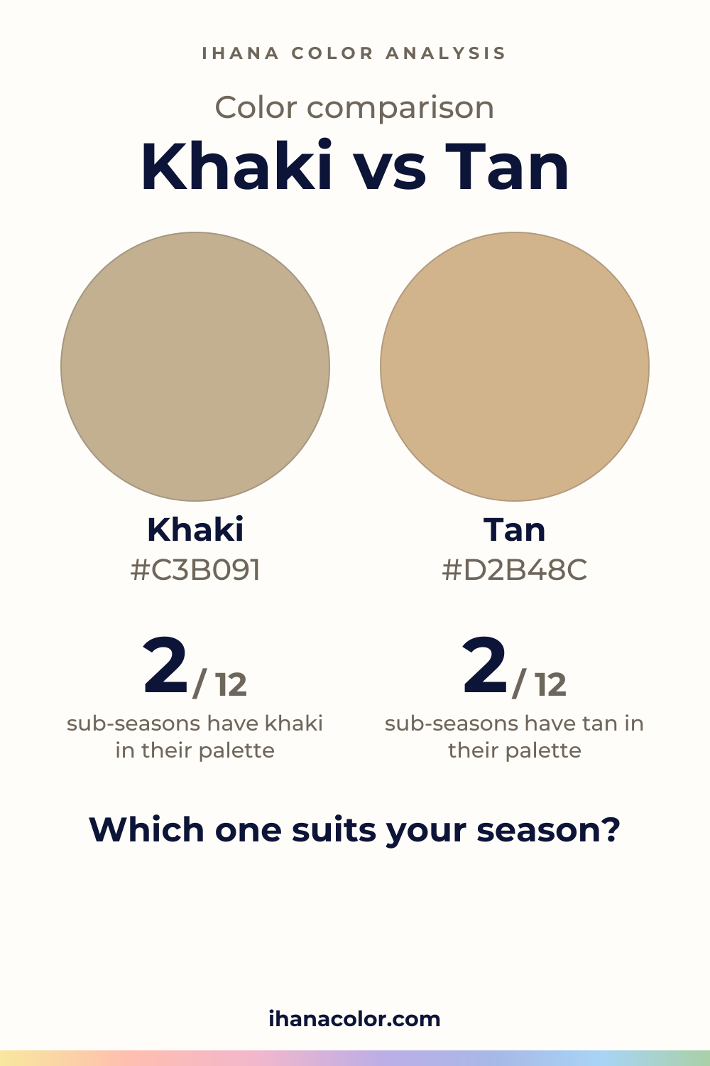 Khaki vs Tan: two colors compared
