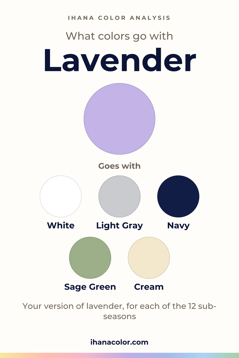 What colors go with lavender: the color and five partners