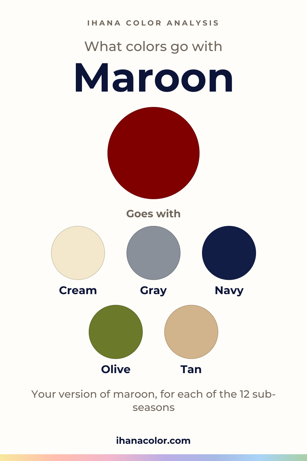 What colors go with maroon: the color and five partners