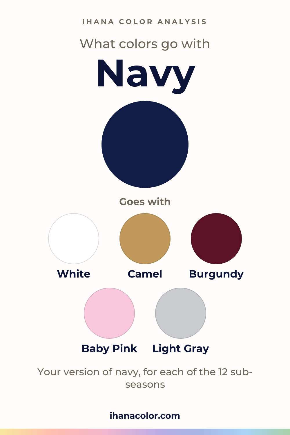 What colors go with navy: the color and five partners
