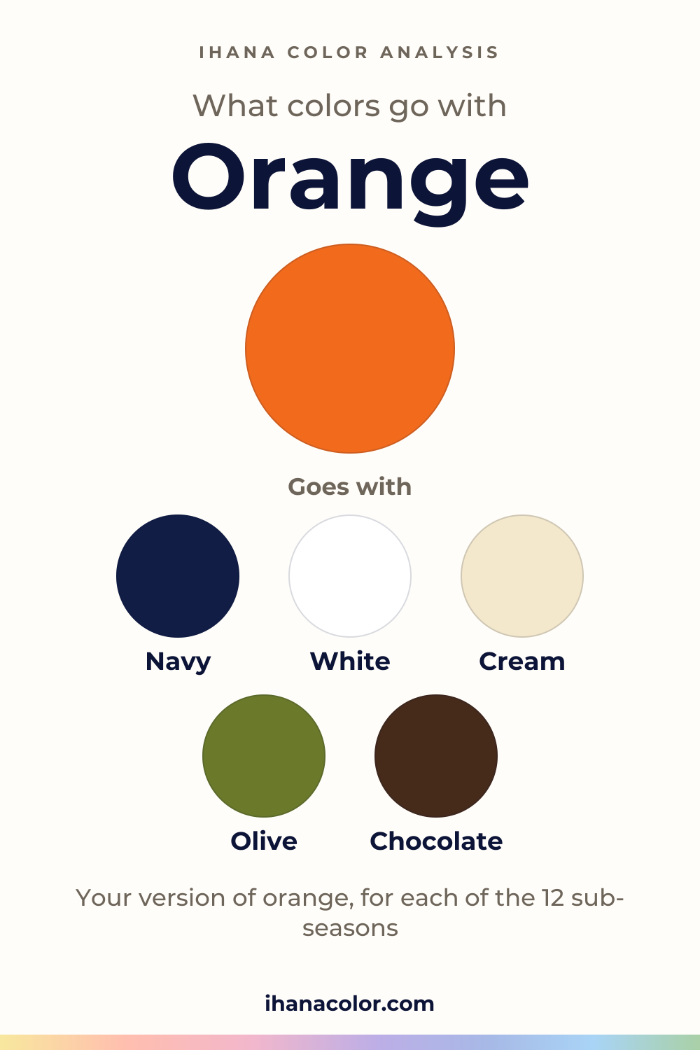 What colors go with orange: the color and five partners
