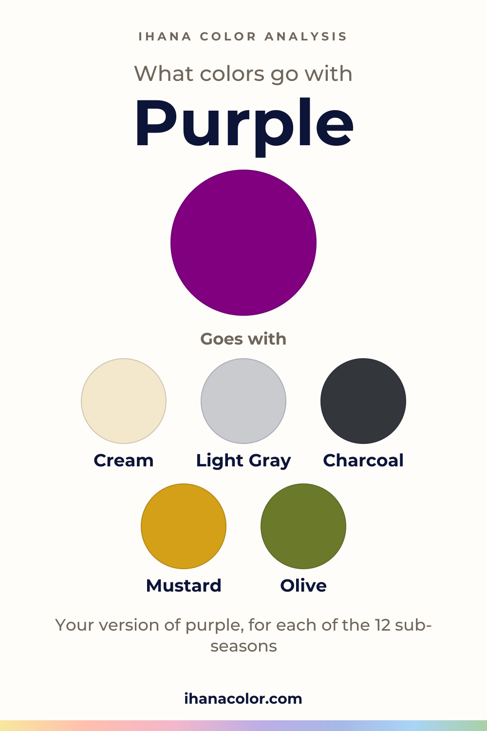 What colors go with purple: the color and five partners
