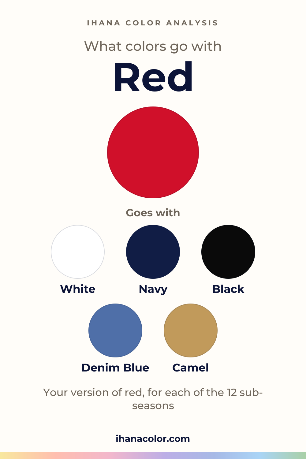 What colors go with red: the color and five partners