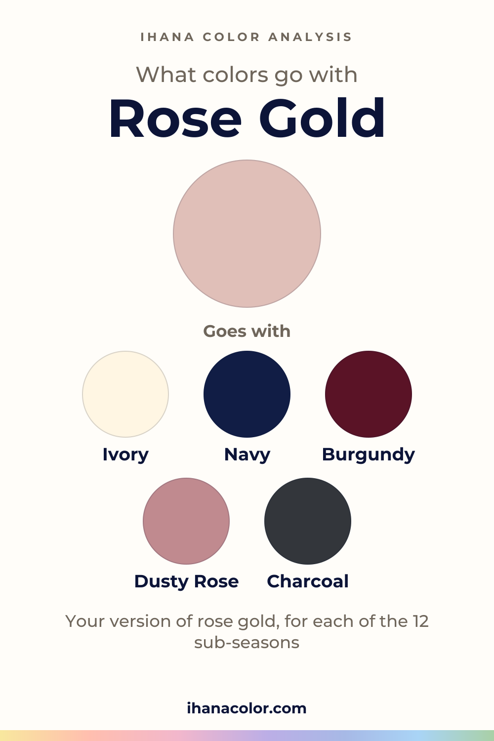 What colors go with rose gold: the color and five partners