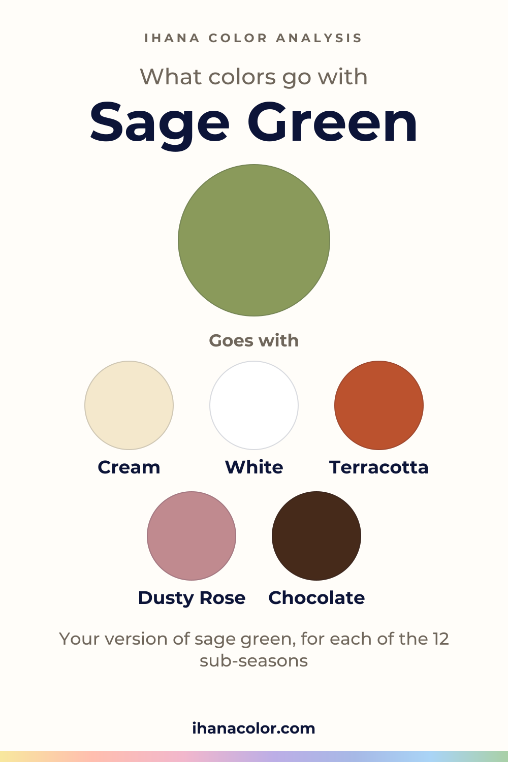 What colors go with sage green: the color and five partners