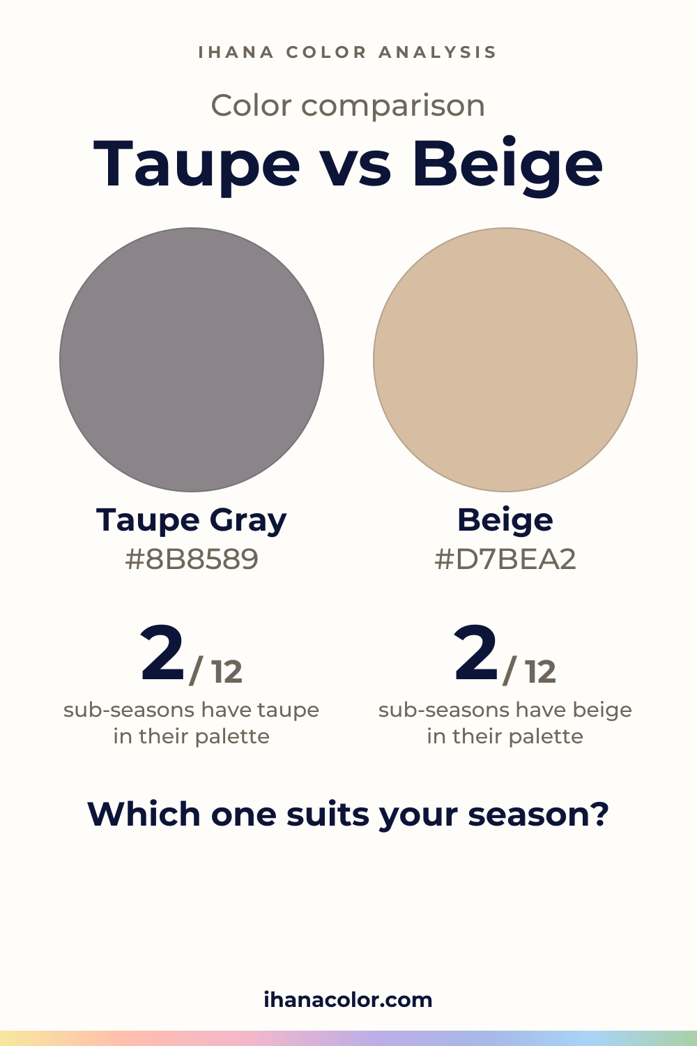 Taupe vs Beige: two colors compared