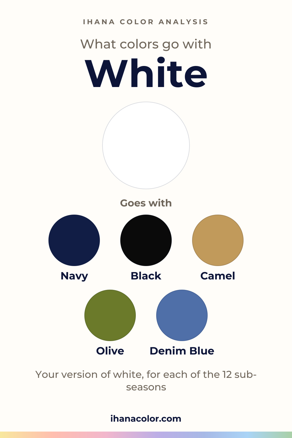 What colors go with white: the color and five partners
