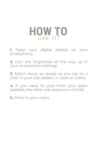 Page 3 of the digital palette: how to use it, in five steps